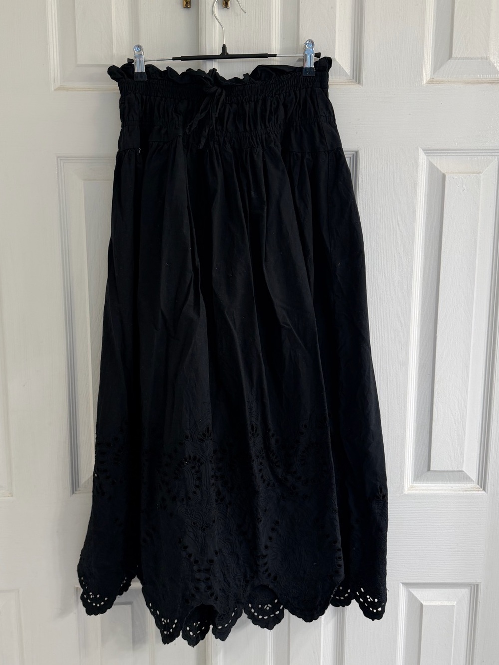 Moon River embroidered maxi skirt M